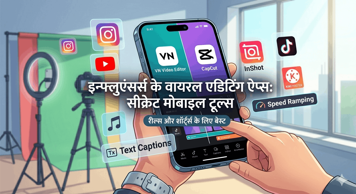 वायरल कंटेंट का सीक्रेट: वो मोबाइल ऐप्स जो सोशल मीडिया इन्फ्लुएंसर्स एडिटिंग के लिए यूज़ करते हैं