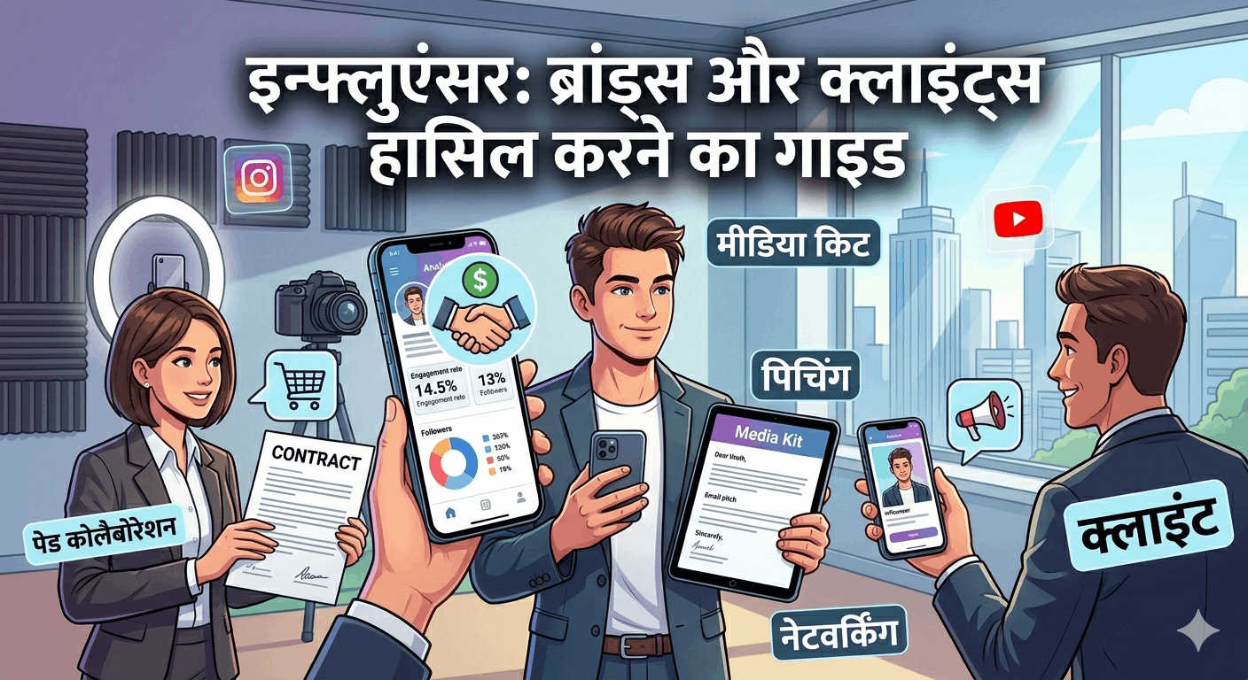 इन्फ्लुएंसर मार्केटिंग: ब्रांड्स और क्लाइंट्स हासिल करने का प्रोफेशनल गाइड