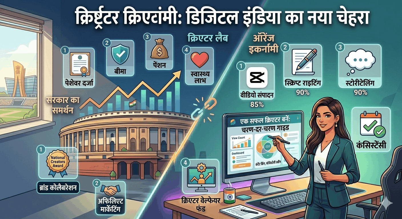भारत की क्रिएटर इकोनॉमी (Creator Economy): डिजिटल क्रांति का हिस्सा कैसे बनें?