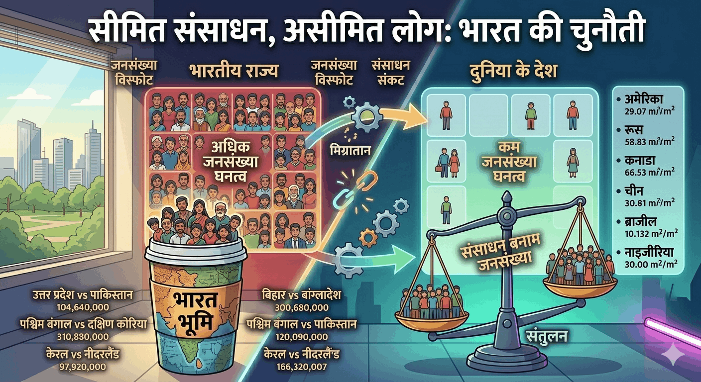भारत के राज्य बनाम दुनिया के देश: क्या हम 'जनसंख्या विस्फोट' के मुहाने पर खड़े हैं?