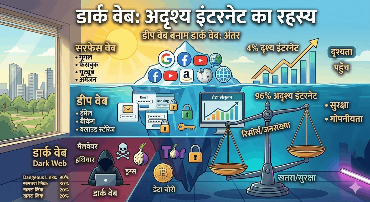 डार्क वेब (Dark Web): इंटरनेट की अंधेरी गलियों का पूरा सच