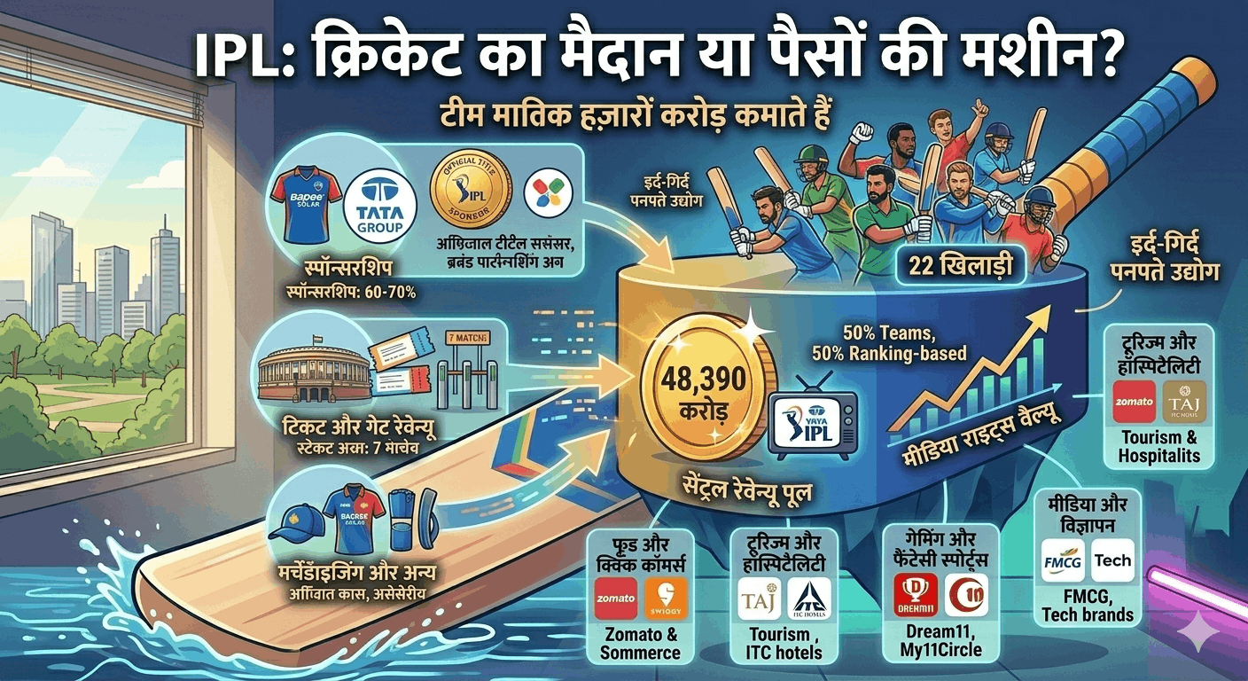 IPL की इकोनॉमी: आखिर कैसे कमाते हैं टीम मालिक हज़ारों करोड़?