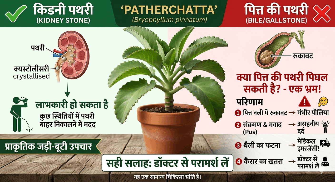 क्या पत्थरचट्टा (Patharchatta) से पित्त की पथरी पिघल सकती है? जानिए इस जानलेवा भ्रम का सच