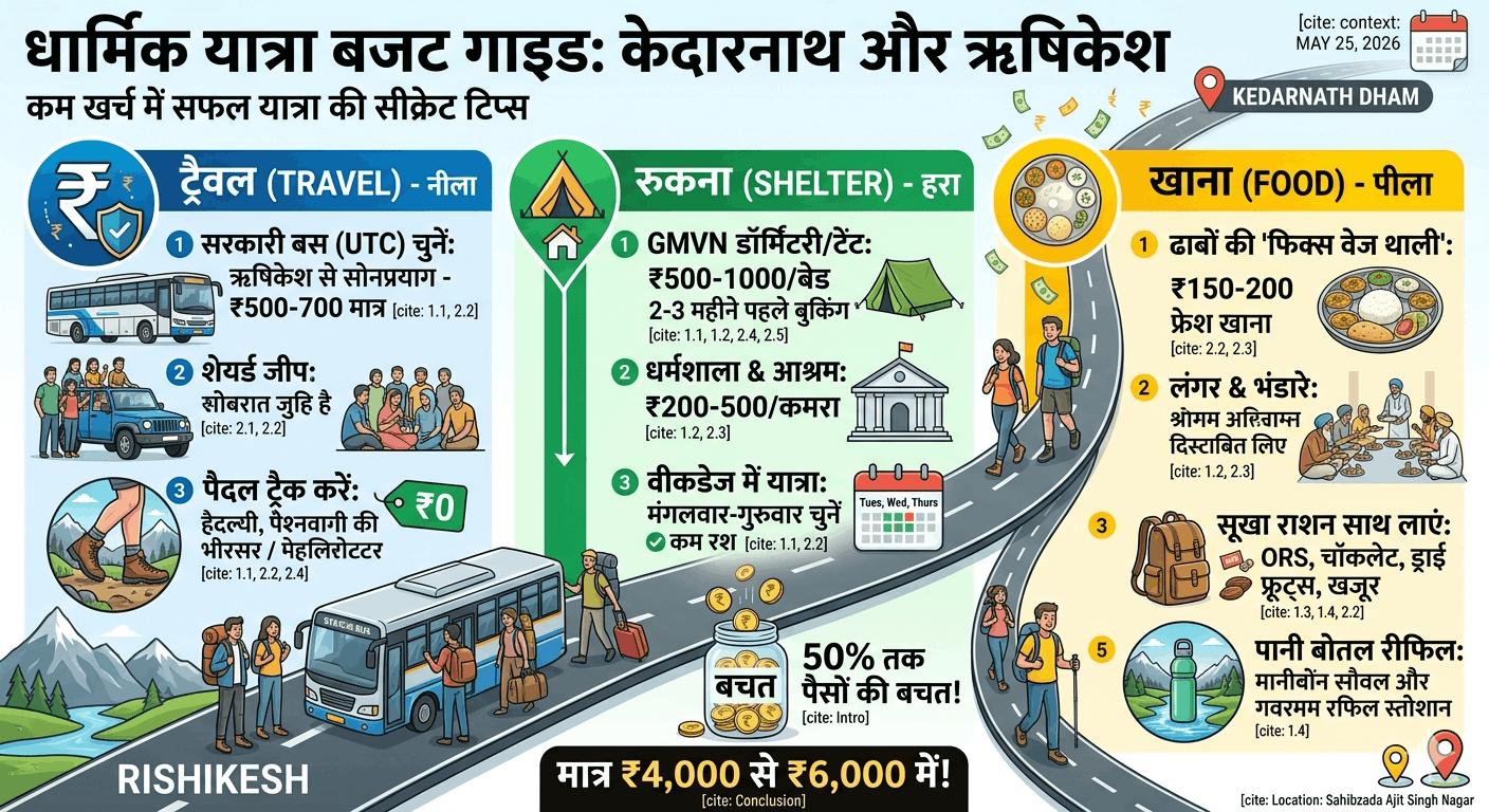 सस्ते में केदारनाथ-ऋषिकेश यात्रा कैसे करें? ट्रेवल, होटल और खाने का खर्च आधा करने की पूरी गाइड