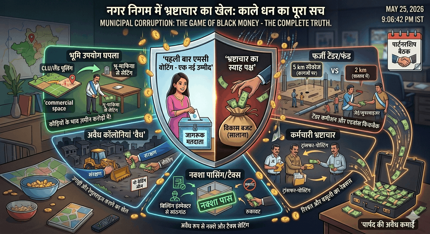 पोस्टर पर पत्नी, पीछे असली 'पार्षद': भारतीय स्थानीय चुनावों में 'पार्षद पति' संस्कृति का पूरा सच